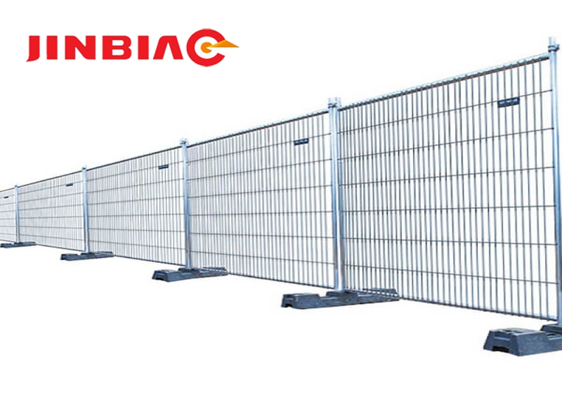 6' high x 10' long chain link portable panels be used temporary fences for construction-jinbiao