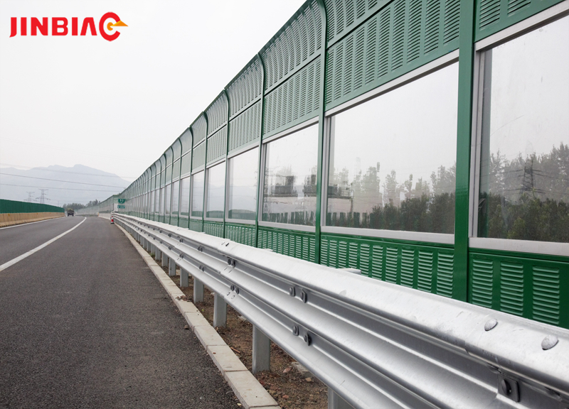 China JINBIAO Sound insulation Curved noise barrier manufacturer